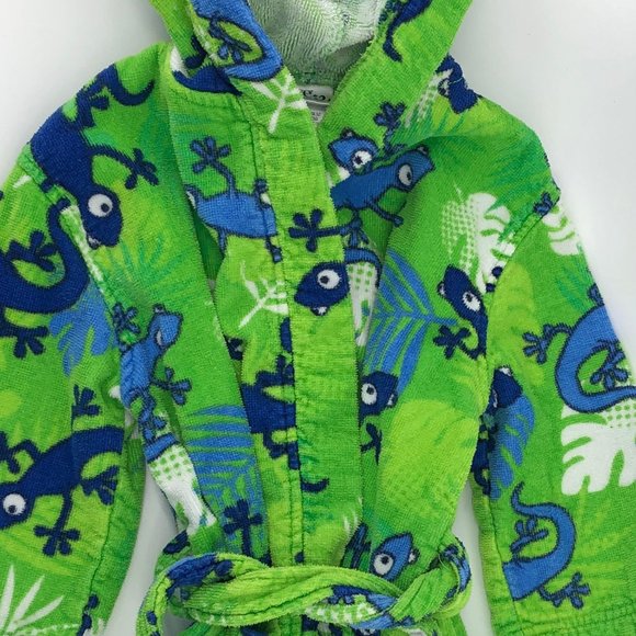 ST. EVE SWIM Toddler Boy Lizard Hooded Beach Bath Robe Coverup - Picture 3 of 9